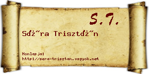 Séra Trisztán névjegykártya